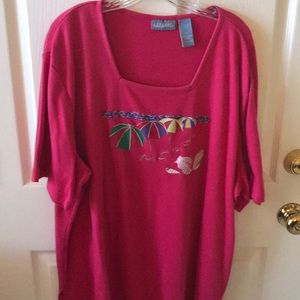 Pink Summer top. Plus size